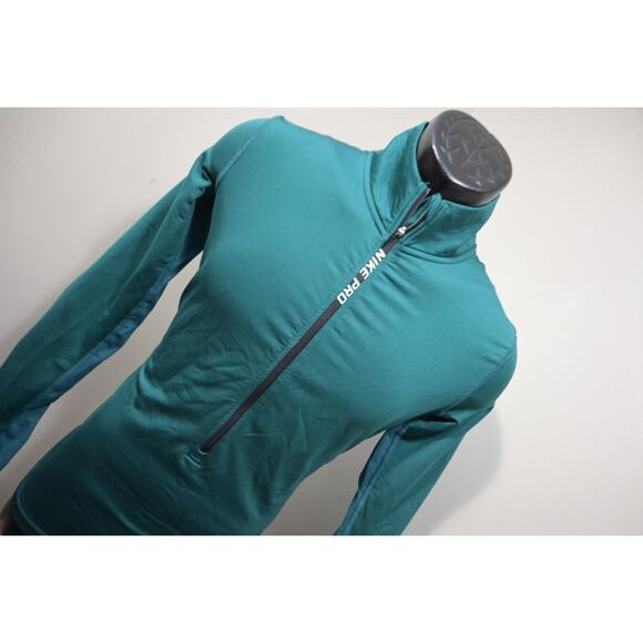 Nike Pro Running Half Zip Dri Fit Fitted Athletic Jacket Womens Sz Large - Picture 4 of 9